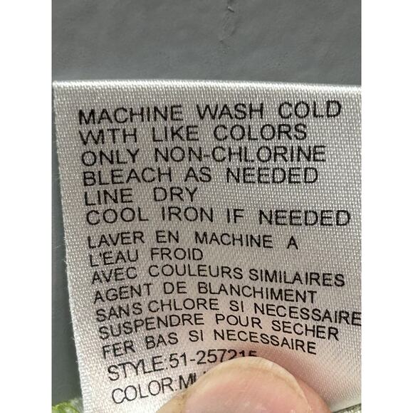 Northern Isles Pants Womens 14 Green Yellow Blue Floral Cropped Stretch Spring - Picture 7 of 8